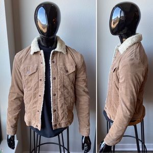 Lucky Brand Corduroy Sherpa Jacket Mens Size: Sm